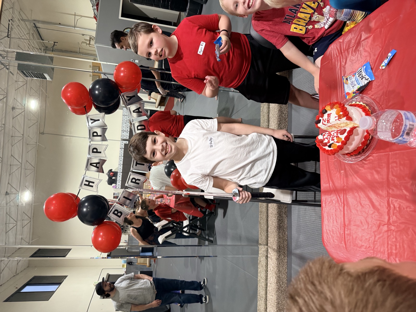 Birthday party celebration moment