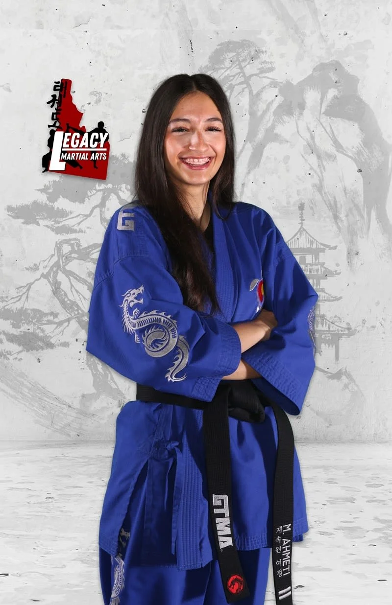 Portrait of Ms. Medina Ahmeti, Instructor at Legacy Martial Arts in Meridian, ID